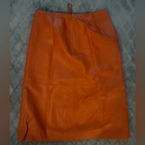 Gap Vintage Size 1 100% Leather Skirt